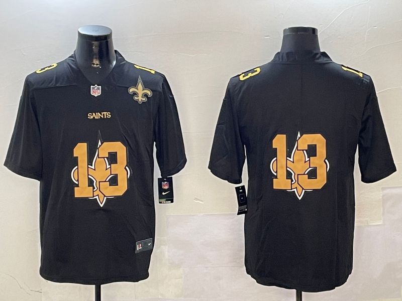 Men New Orleans Saints #13 No Name Black 2024 Nike Limited NFL Jersey style 0102->baltimore ravens->NFL Jersey